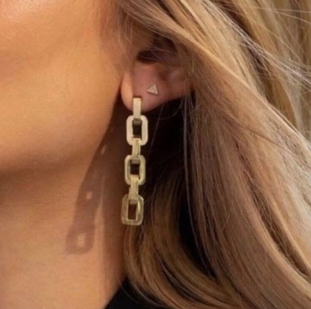Eddie Borgo Gold Chain Link Earrings